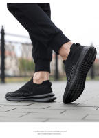 Zapatos para correr para hombre, zapatillas de deporte con calcetines tejidos, zapatos planos sin cordones para primavera y verano, mocasines de talla grande para hombre, zapatos planos deportivos de tenis - details 18