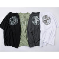 Camiseta de manga corta de alta calidad para hombre de Hip-Hop, camiseta de verano de manga corta de moda, bordado de Stone Island - details 16