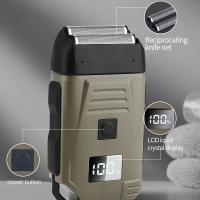 Afeitadora Eléctrica Reciprocante Inalámbrica Carga USB Recortador de Barba y Sideburns de Precisión Doble Belleza - details 1