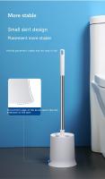 Escobillas de Baño con Soporte de Secado Rápido, Escobillas de Inodoro de Montaje en Suelo o Montaje en Pared, Blanco - details 2