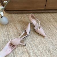 Tacones altos nuevo diseño de nicho temperamento pies no cansados ​​diamantes de imitación blanco stiletto zapatos de boda hueco sandalias - details 42