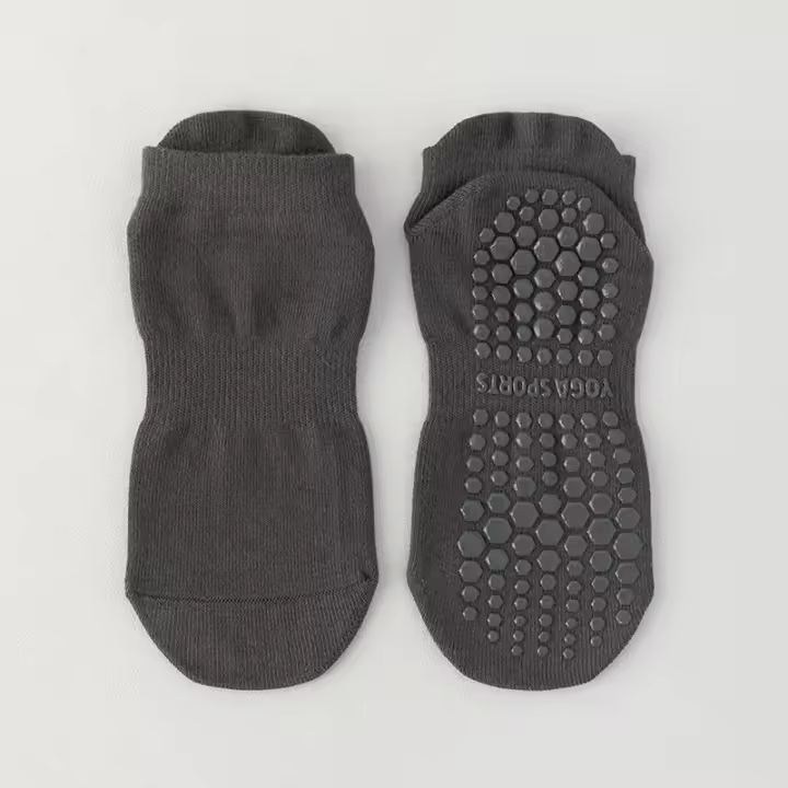 Calcetines de algodón de Yoga para mujer, calcetín antideslizante, transpirable, elástico, deportivo, exterior, 1 par - 1
