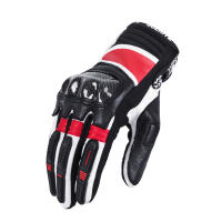 Guantes de Motocicleta de Cuero Real y Fibra de Carbono con Pantalla Táctil - details 0