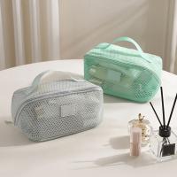 Bolsa de cosméticos de malla de Color sólido, organizador de cosméticos transparente y ligero, bolsa de almacenamiento de artículos de tocador de mano para teléfonos móviles - details 10