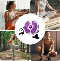 Tabla de ejercicios de torsión, torsión de cintura con cordón, suela de pie de masaje, tabla de torsión, equipo de ejercicio abdominal con imanes y asas - details 2
