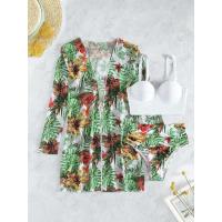 Conjunto de Bikini para mujer, túnica para la playa, traje de baño de 3 piezas, ropa de playa para verano - details 2