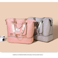 Bolsa deportiva para fitness Separación en seco y húmedo para mujer Ligero de gran capacidad Portátil Bolsa de viaje de corto recorrido Bolsa de equipaje independiente para jaula de zapatos - details 18