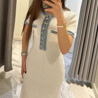 Vestido de Punto con Encanto O-cuello Ajuste Delgado, Manga de Flecos, Lático de Espalda, Moda de Calle para Mujeres en Otoño - details 22