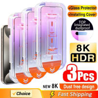 Protector de Pantalla de Vidrio Oleofóbico 3Pcs Instalación Fácil Sin Polvo para iPhone 13, 11, 12, 14, 15 Pro Max Mini XR 16, 15 Plus Accesorios de Electrónica - details 0