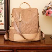 Mochilas de patrón tejidas de cuero suave para bolsos de moda para mujeres y mochilas de gran capacidad para mujeres - details 5