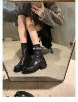 Nuevas botas finas de suela gruesa con cremallera de contracción lavadas botas cortas - details 14