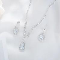 Collar de Lujo Sencillo con Doble Forma de Corazón Cadena con Colgante de Circonita de Cristal Exquisito Joyería de Boda, 2023 - details 11