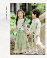 Conjunto nacional antiguo Hanfu para niños, nuevo disfraz de rendimiento de alta gama Tang chino para niñas de estilo primavera y otoño - details 5