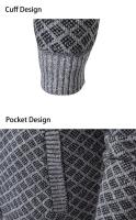 Cardigan de Invierno para Hombres Cuello de Béisbol Casual Chaqueta Deportiva de Pello - details 22