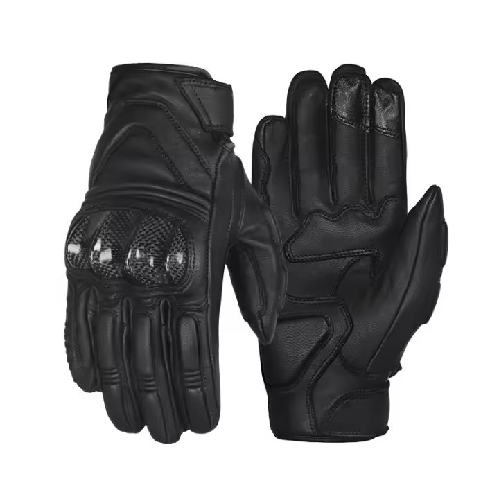 Guantes Protectores de cuero para hombre y mujer, manoplas transpirables a prueba de viento para pantalla táctil, Motocross, verano e invierno - 1