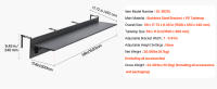 SucceBuy Mesa colgante para balcón, mesa con barandilla plegable de metal de 19 x 24 pulgadas, ajustable en 5 niveles para barandillas de 1 a 4,7 pulgadas, mesa de bar para exteriores para patio y terraza - details 3