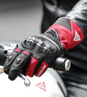Guantes cálidos de fibra de carbono para motocicleta, impermeables, a prueba de viento, de cuero, reflectantes, para Invierno - details 2
