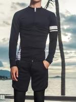 Traje de baño para hombres, traje de buceo y ajustado de secado rápido, chaqueta de manga larga y pantalones cortos y mallas - details 0