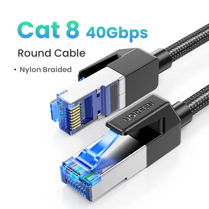 Cable de Red Ethernet UGREEN Cat 8 Lan 40Gbps 2000MHz Conector RJ45 Compatible con Steam Deck PS5 PS4 Xbox X/S PC TV Box Router NAS Server 5 Metros - 1