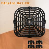 Placa de parrilla para freidora de aire para freidoras de aire Instants Vortex Plus 6QT, piezas de repuesto de bandeja de parrilla cuadrada mejorada - details 5