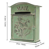Cajas de correo vintage para casa, buzón montado en la pared, puertas, buzón verde de hierro, buzón artístico, entrega de paquetes para paredes de adorno de jardín exterior - details 1