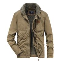 Chaqueta de invierno para hombre, chaqueta de béisbol de alta calidad, chaqueta Bomber gruesa y cálida con bordado de solapa para hombre, chaquetas gruesas de lana para hombre - details 0