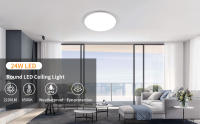 Iluminación Interior de Estilo Plafón LED Goeco Ultrafino de 2PCS Blanco Frío 6500K 24W/36W IP54 - details 0