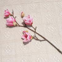Rama de Magnolia Artificial de 78cm, simulación de arte Floral de tacto Real, flores de orquídeas artificiales hechas a mano de Magnolia grande - details 4