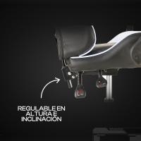 Silla de Gaming Azul y Negra, Silla Ergonómica de Oficina con Respaldo Regulable de 90 °   un 120 ° , con reposacabezas, reposabrazos y soporte lumbar. Rotación omnidireccional de 360° ° - details 26