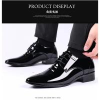Zapatos de cuero Oxford de negocios de lujo para hombre, zapatos formales de charol transpirables de talla grande, zapatos planos de boda para oficina para hombre, color negro - details 10