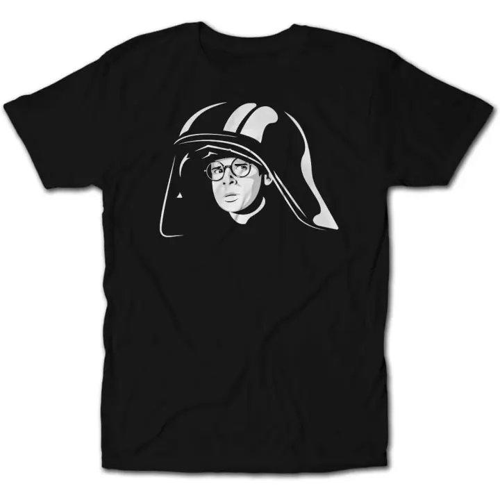 Spaceballs-camiseta negra con casco oscuro para hombre, camiseta de Rick Moranis 80s Comedy - 1