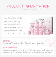 Conjunto de Cuidado de la Piel de Sakura LAIKOU Limpiador Facial, Crema de Ojos, Crema Facial, Sérum, Lótion, Toner para Hidratación y Iluminación - details 5