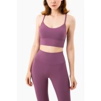 Sujetador deportivo con espalda de carreras para mujer, Top de chándal de gimnasio de Yoga grueso de alto impacto - details 34