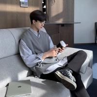 Suéter Preppy Estilo Coreano para Hombres 5XL Viste con Estilo Callejero para Jóvenes - details 5