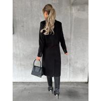 Abrigo de lana de manga larga Simple para mujer, moda de otoño e invierno - details 19