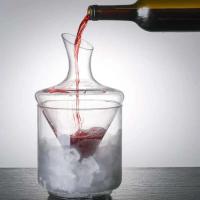 Botella de vidrio con cubo para hielo, vidrio soplado a mano sin plomo, giro y balanceo rápidos, botella de whisky, 1000 ml - details 3