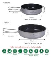 Boundless Voyage-sartén antiadherente de titanio con revestimiento de cerámica y mango plegable, plato para Picnic y acampada al aire libre - details 0