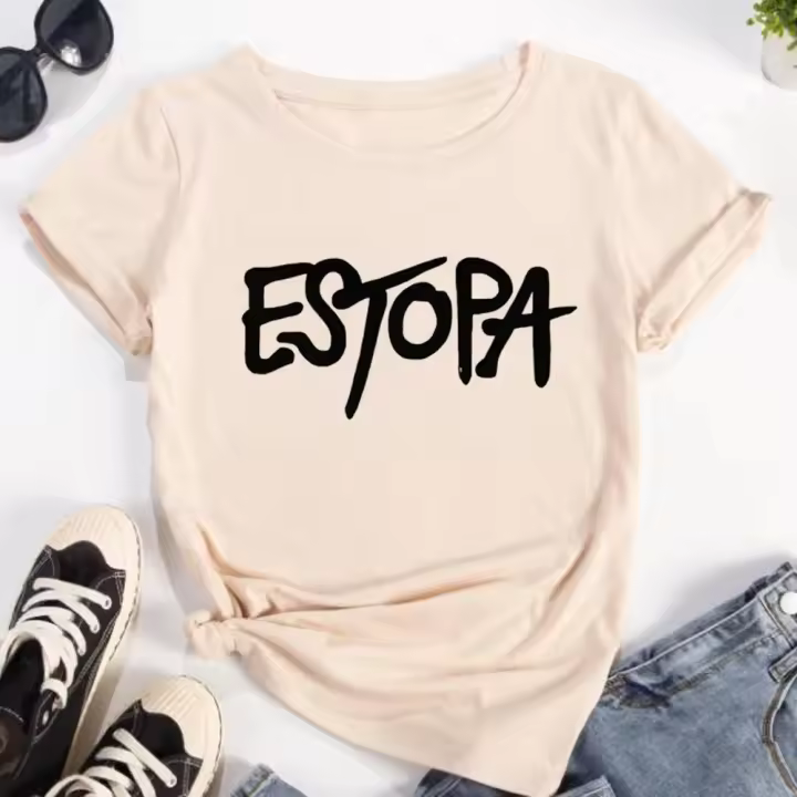 Camiseta de anime para mujer, ropa divertida, Estopa - 1