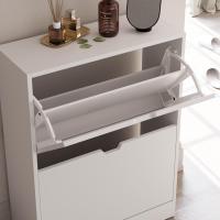 Diseños Zapatero con 2 cajones, Ahorro de Espacio, con 2 cajones abatibles, Mueble para Pasillo y Sala de Estar, 100% Certificado FSC (Blanco) - details 7