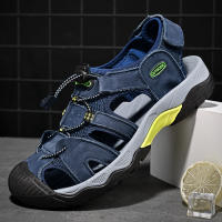 Gran tamaño Baotou sandalias casuales de cuero de playa para hombres sandalias de hombre de cuero de trazabilidad transpirable al aire libre de verano - details 15