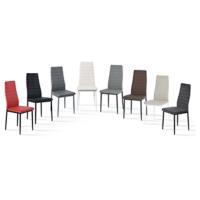 Comedor Juego de 4 Sillas de Metal para Cocina, Silla de Mesa Comoda Silla con Asiento Tapizado, Negro - details 12
