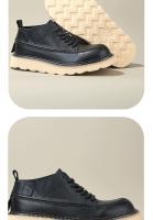 Botas de cuero de alta gama para hombres zapatos de piel de vaca pura zapatos altos de piel de vaca de primera capa - details 7