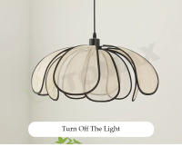 TOMAXIN-Lámpara de techo de pétalos Retro, bombilla LED E27 de tres colores, para comedor, sala de estar, dormitorio, salón de té - details 8