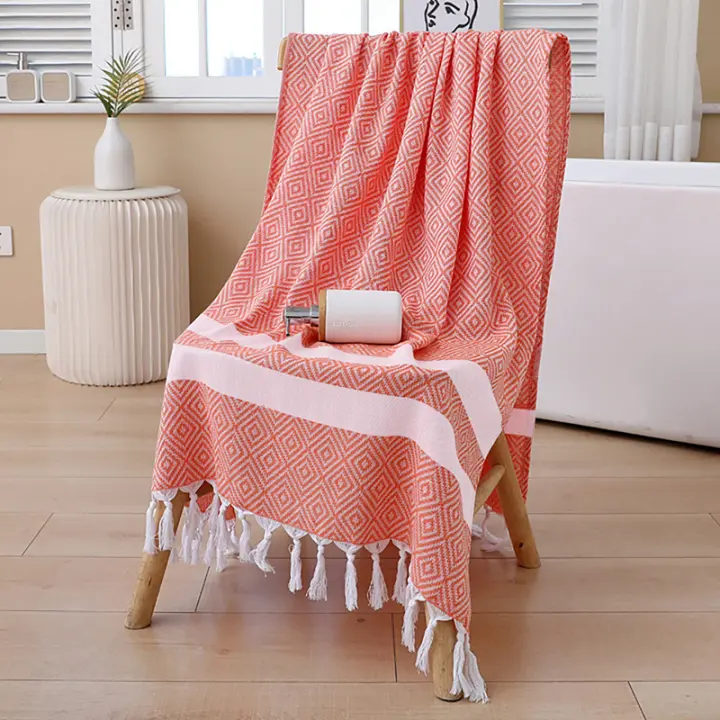Toallas de Ducha grande, 80% poliéster + 20% algodón de 350g, Altamente absorbentes y de Secado rápido. Medida 180x100 cm,baño - 1