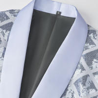 Vestido de lentejuelas para hombre, chaqueta de traje, abrigo de esmoquin para fiesta y festival - details 32