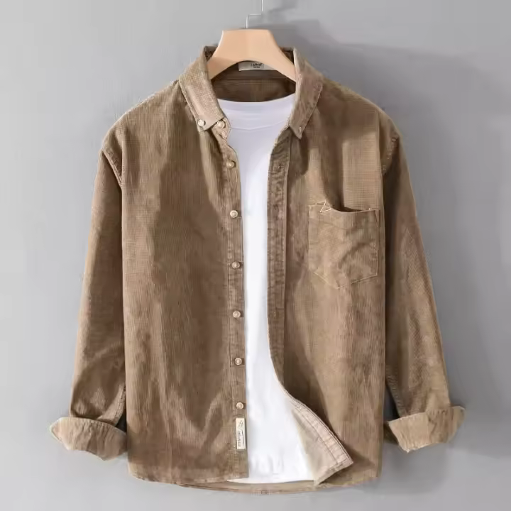 Chaqueta de pana de otoño e invierno para hombre, abrigo informal holgado y versátil de estilo japonés a la moda, ropa exterior para hombre - 1