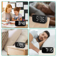ORIA-Reloj Despertador Digital LED con Control de voz, Despertador de escritorio con pantalla de temperatura y tiempo de repetición, modo nocturno - details 5