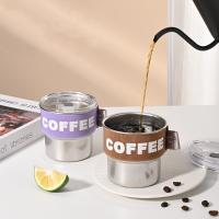 Taza de café portátil reutilizable con tapa, taza térmica de acero inoxidable resistente al calor para oficina, 400ML - details 1