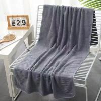 Toalla de baño portátil con absorción de agua para adultos, toalla de baño suave gruesa, forro polar Coral, manta de 140x70cm para el hogar - details 3