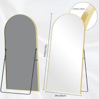 Espejo de Pie Curvado Grande Espejos de Pared con Marco de Oro Aluminio 161 x 52 cm - details 17